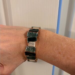 Stylish Black and Silver Wearable Bracelet